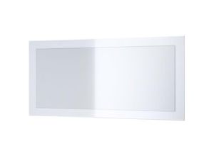 4058905015823 - Wandspiegel Rechteckiger Spiegel Lima V1 89 cm für Flur Garderobe Wohnzimmer - Weiß Hochglanz - Weiß Hochglanz - Vladon