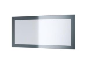 4058905015892 - Wandspiegel Rechteckiger Spiegel Lima V1 89 cm für Flur Garderobe Wohnzimmer - Grau Hochglanz - Grau Hochglanz - Vladon