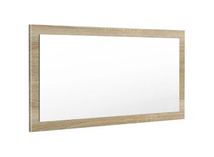 4058905016059 - Wandspiegel Rechteckiger Spiegel Lima V2 110 cm für Flur Garderobe Wohnzimmer - Eiche sägerau - Eiche sägerau - Vladon