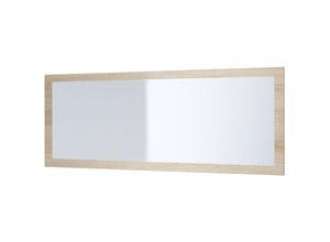 4058905016165 - Wandspiegel Rechteckiger Spiegel Lima V3 139 cm für Flur Garderobe Wohnzimmer - Eiche sägerau - Eiche sägerau - Vladon