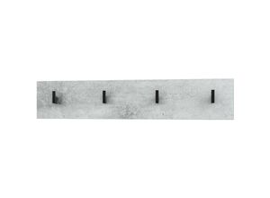 4058905069710 - Wandgarderobe Garderobenleiste Wandpaneel Linea V2 - Hochglanz oder Naturtöne - Beton Oxid Optik - Beton Oxid Optik - Vladon