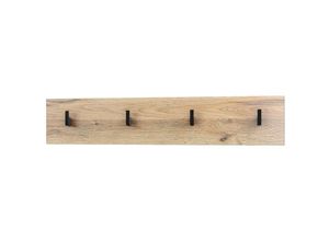 4058905069727 - Wandgarderobe Garderobenleiste Wandpaneel Linea V2 - Hochglanz oder Naturtöne - Eiche Natur - Eiche Natur - Vladon