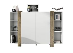 4058905251405 - Highboard Kommode Anrichte Buffet Wohnzimmer Schrank Ida V2 in Weiß - Blenden in Eiche Ribbeck Ida Highboard V2 - Blenden in Eiche Ribbeck Ida