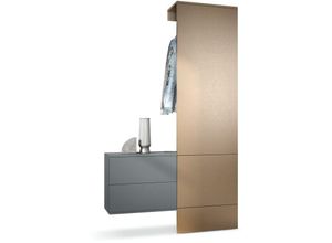 4058905259296 - Garderobenset Flur Garderobe Diele Paneel Möbel Carlton Set 2 in Anthrazit - Paneel in Bronze Optik - Paneel in Bronze Optik - Vladon