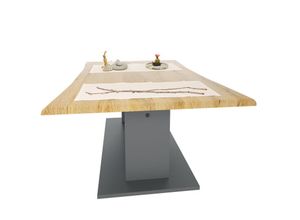 4058905260568 - Wohnzimmertisch Couchtisch Sofatisch Beistelltisch Abstelltisch Melo Anthrazit - Eiche Natur - Eiche Natur - Vladon