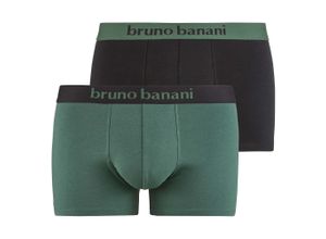 4058940291657 - bruno banani Herren Boxershorts 2er Pack - Flowing Baumwolle grün M (Medium)