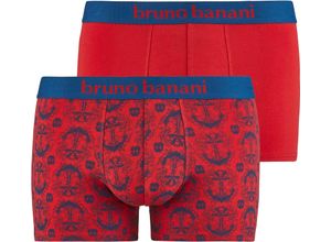 4058940292142 - bruno banani Pants 2er-Pack Logo-Bund für Herren rot XL