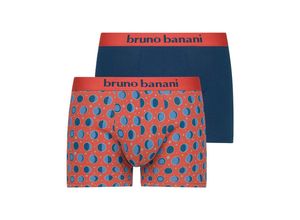 4058940306849 - bruno banani Moon Phase Pants kurz 2er-Pack Logo-Bund für Herren rot XL