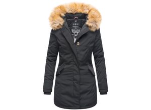 4059072095366 - MARIKOO Damen edler Wintermantel Parka mit Kunstfellkapuze Karmaa