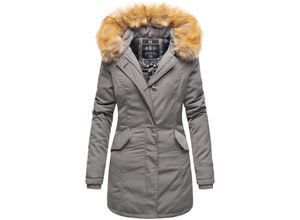 4059072095854 - MARIKOO Damen edler Wintermantel Parka mit Kunstfellkapuze Karmaa