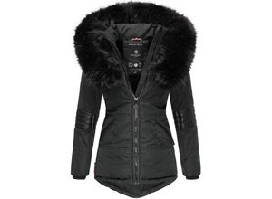 4059072126459 - NAVAHOO Damen Winterjacke edle Steppjacke mit Schwarzem Kunstpelzkragen Nirvana