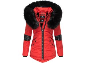 4059072126565 - NAVAHOO Damen Winterjacke edle Steppjacke mit Schwarzem Kunstpelzkragen Nirvana