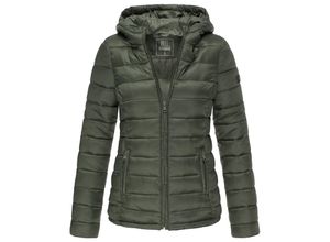 4059072316591 - MARIKOO Damen modische Steppjacke Übergangsjacke mit großer Kapuze Lucy