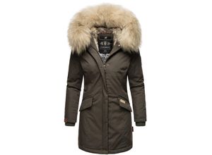 4059072316621 - NAVAHOO Damen stylischer Wintermantel Winterparka mit Kunstfell-Kapuze Cristial