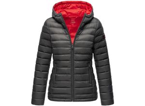 4059072316829 - MARIKOO Damen modische Steppjacke Übergangsjacke mit großer Kapuze Lucy