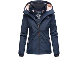 4059072318410 - MARIKOO Damen Sportliche Outdoorjacke Übergangs Regenjacke mit Kapuze Erdbeere