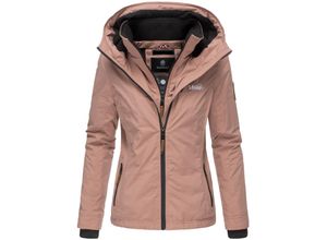 4059072318595 - MARIKOO Damen Sportliche Outdoorjacke Übergangs Regenjacke mit Kapuze Erdbeere