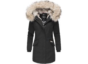 4059072320123 - NAVAHOO Damen stylischer Wintermantel Winterparka mit Kunstfell-Kapuze Cristial