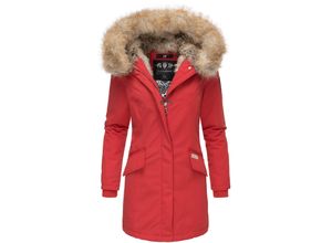 4059072320246 - NAVAHOO Damen stylischer Wintermantel Winterparka mit Kunstfell-Kapuze Cristial