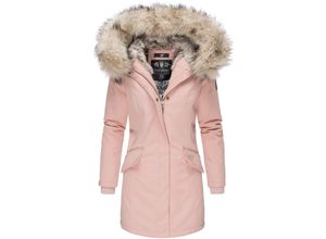 4059072320307 - NAVAHOO Damen stylischer Wintermantel Winterparka mit Kunstfell-Kapuze Cristial