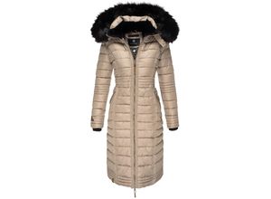 4059072320628 - NAVAHOO Damen Wintermantel langer Winter Steppmantel mit Kunstfellkapuze Umay