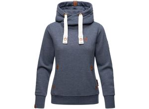 4059072341418 - NAVAHOO Damen Kapuzensweatshirt weicher Hoodie mit breiten Tunnelzugkordeln Namikaa