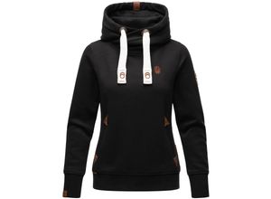 4059072343078 - NAVAHOO Damen Kapuzensweatshirt weicher Hoodie mit breiten Tunnelzugkordeln Namikaa