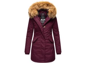 4059072344006 - MARIKOO Damen edler Wintermantel Parka mit Kunstfellkapuze Karmaa Princess