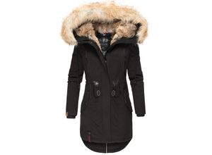 4059072360785 - NAVAHOO Damen stylischer Wintermantel Winterparka mit Kunstfell-Kapuze Bombii