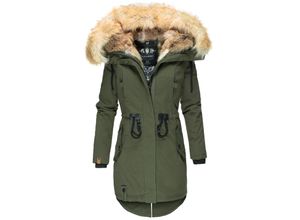 4059072360907 - NAVAHOO Damen stylischer Wintermantel Winterparka mit Kunstfell-Kapuze Bombii