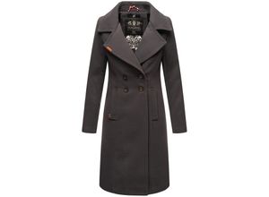 4059072361539 - NAVAHOO Damen Designer Wintermantel Trenchcoat in Wollmantel-Optik Wooly