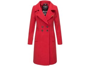 4059072361577 - NAVAHOO Damen Designer Wintermantel Trenchcoat in Wollmantel-Optik Wooly