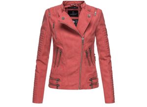 4059072405646 - MARIKOO Damen Designer Übergangs Bikerjacke Kunstlederjacke Akikoo