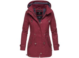 4059072408371 - MARIKOO Damen Moderner Outdoorjacke Übergangsparka aus Baumwolle mit Kapuze Nyokoo