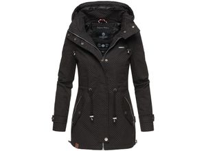 4059072408616 - MARIKOO Damen Moderner Outdoorjacke Übergangsparka aus Baumwolle mit Kapuze Nyokoo