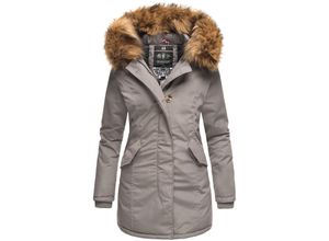 4059072411197 - MARIKOO Damen edler Wintermantel Parka mit Kunstfellkapuze Karmaa Princess