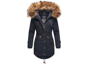 4059072412910 - MARIKOO Damen Wintermantel stylischer Winterparka mit abnehmbarem Kunstfell Laviva Princess