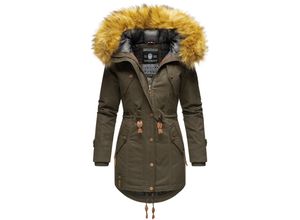 4059072413009 - MARIKOO Damen Wintermantel stylischer Winterparka mit abnehmbarem Kunstfell Laviva Princess