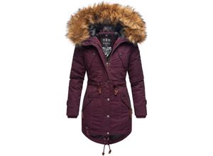 4059072413078 - MARIKOO Damen Wintermantel stylischer Winterparka mit abnehmbarem Kunstfell Laviva Princess