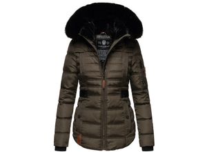 4059072415508 - NAVAHOO Damen edler Winterjacke Kurzmantel mit abnehmbarem Kunstfellkragen Melikaa