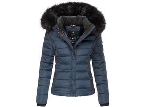 4059072416581 - NAVAHOO Damen Steppjacke Hochwertige Winterjacke Mit Voluminöser Kunstpelz-Kapuze Miamor