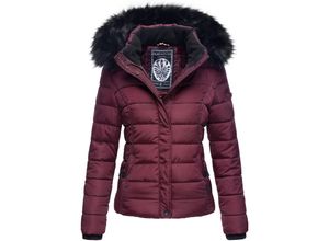 4059072416666 - NAVAHOO Damen Steppjacke Hochwertige Winterjacke Mit Voluminöser Kunstpelz-Kapuze Miamor