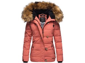 4059072418332 - NAVAHOO Damen Stylische Winterjacke Steppjacke mit Kunstpelz Kapuze Zoja