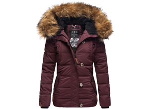 4059072418684 - NAVAHOO Damen Stylische Winterjacke Steppjacke mit Kunstpelz Kapuze Zoja