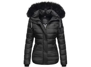 4059072418868 - NAVAHOO Damen Modische Winterjacke Steppjacke mit Kunstpelz Kapuze Zuckerbiene