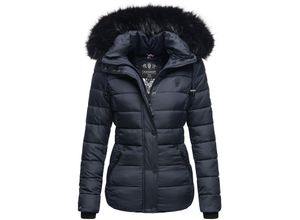 4059072418943 - NAVAHOO Damen Modische Winterjacke Steppjacke mit Kunstpelz Kapuze Zuckerbiene