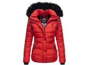 4059072419049 - NAVAHOO Damen Modische Winterjacke Steppjacke mit Kunstpelz Kapuze Zuckerbiene