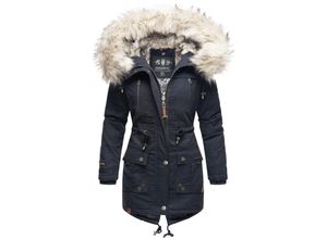 4059072420298 - NAVAHOO Damen stylischer Wintermantel Baumwollparka mit Kunstfell-Kapuze Honigfee