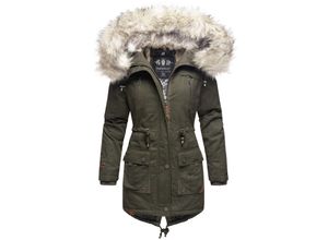 4059072420359 - NAVAHOO Damen stylischer Wintermantel Baumwollparka mit Kunstfell-Kapuze Honigfee