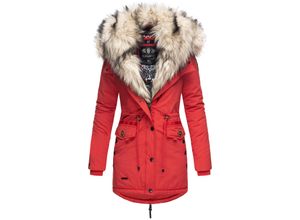 4059072424104 - NAVAHOO Damen Wintermantel Dicker Winterparka mit 2 Kunstpelz-Kapuzen Sweety